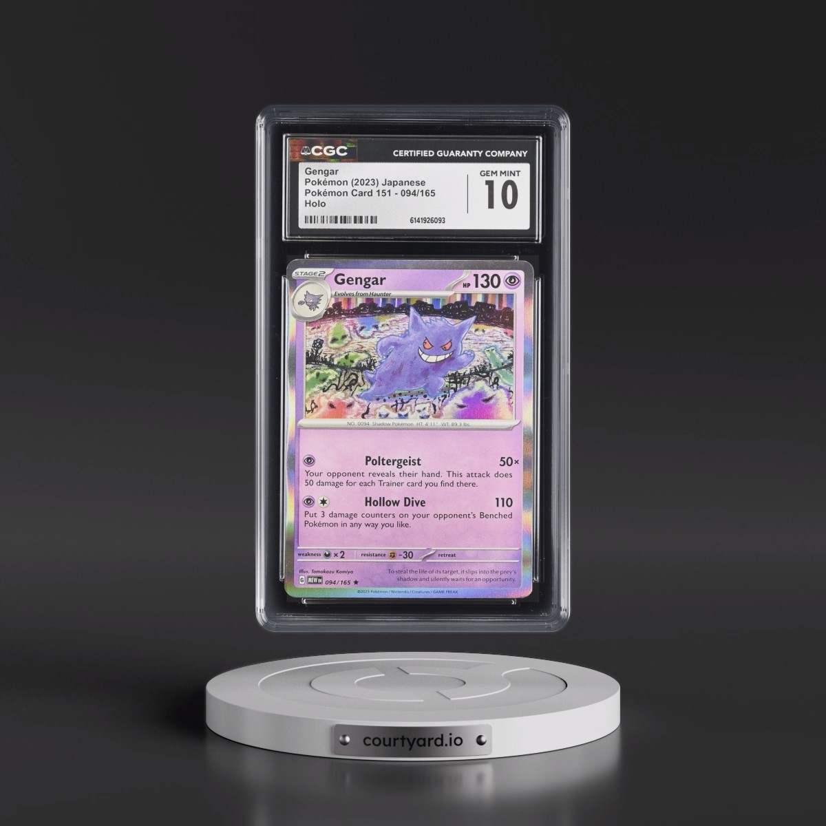 2023 Pokémon Card 151 #094/165 Gengar - Holo (CGC 10 GEM MINT)