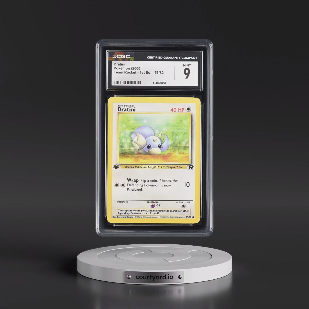 2000 Team Rocket #53/82 Dratini - 1st Edition 1st Edition (CGC 9 MINT)