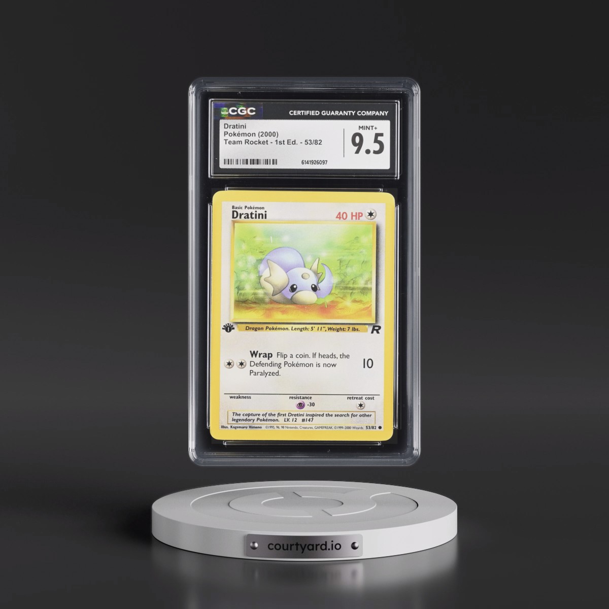2000 Team Rocket #53/82 Dratini - 1st Edition 1st Edition (CGC 9.5 MINT+)