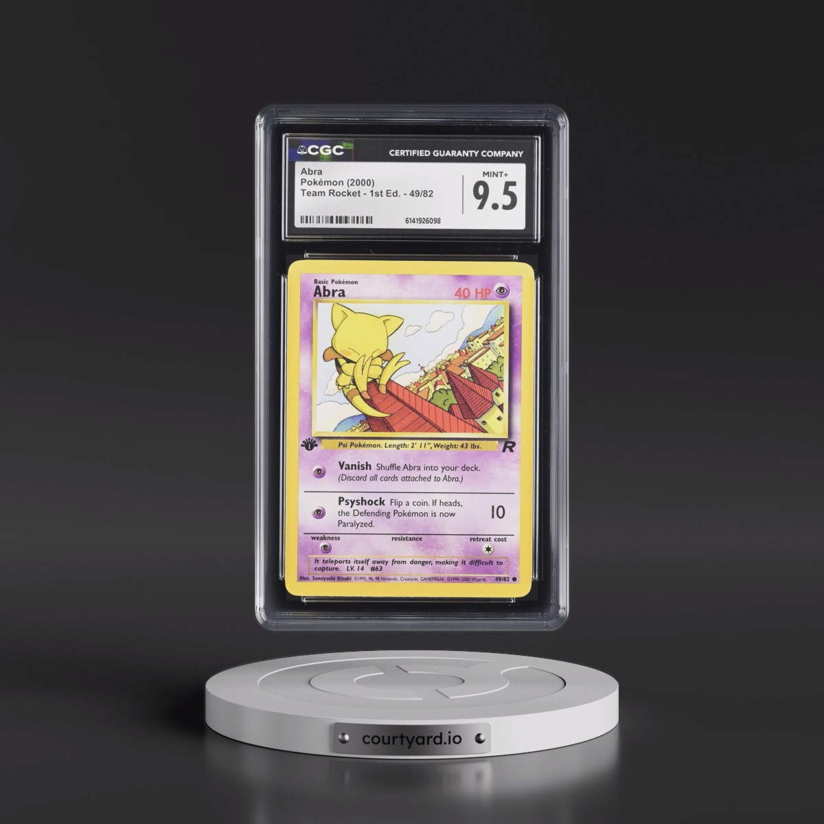 2000 Team Rocket #49/82 Abra - 1st Edition 1st Edition (CGC 9.5 MINT+)