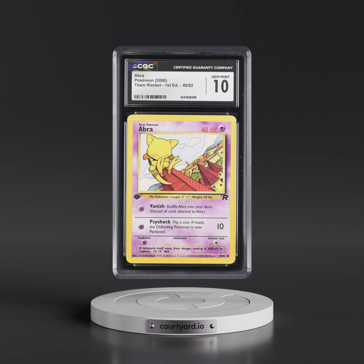 2000 Team Rocket #49/82 Abra - 1st Edition 1st Edition (CGC 10 GEM MINT)