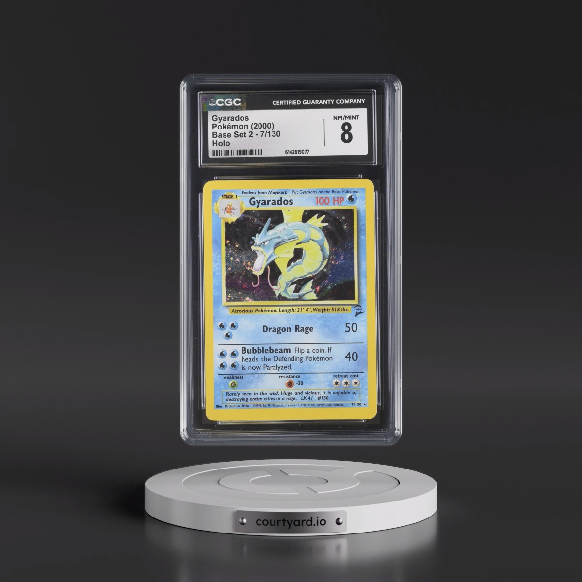 2000 Base Set 2 #7/130 Gyarados - Holo (CGC 8 NM-MT)