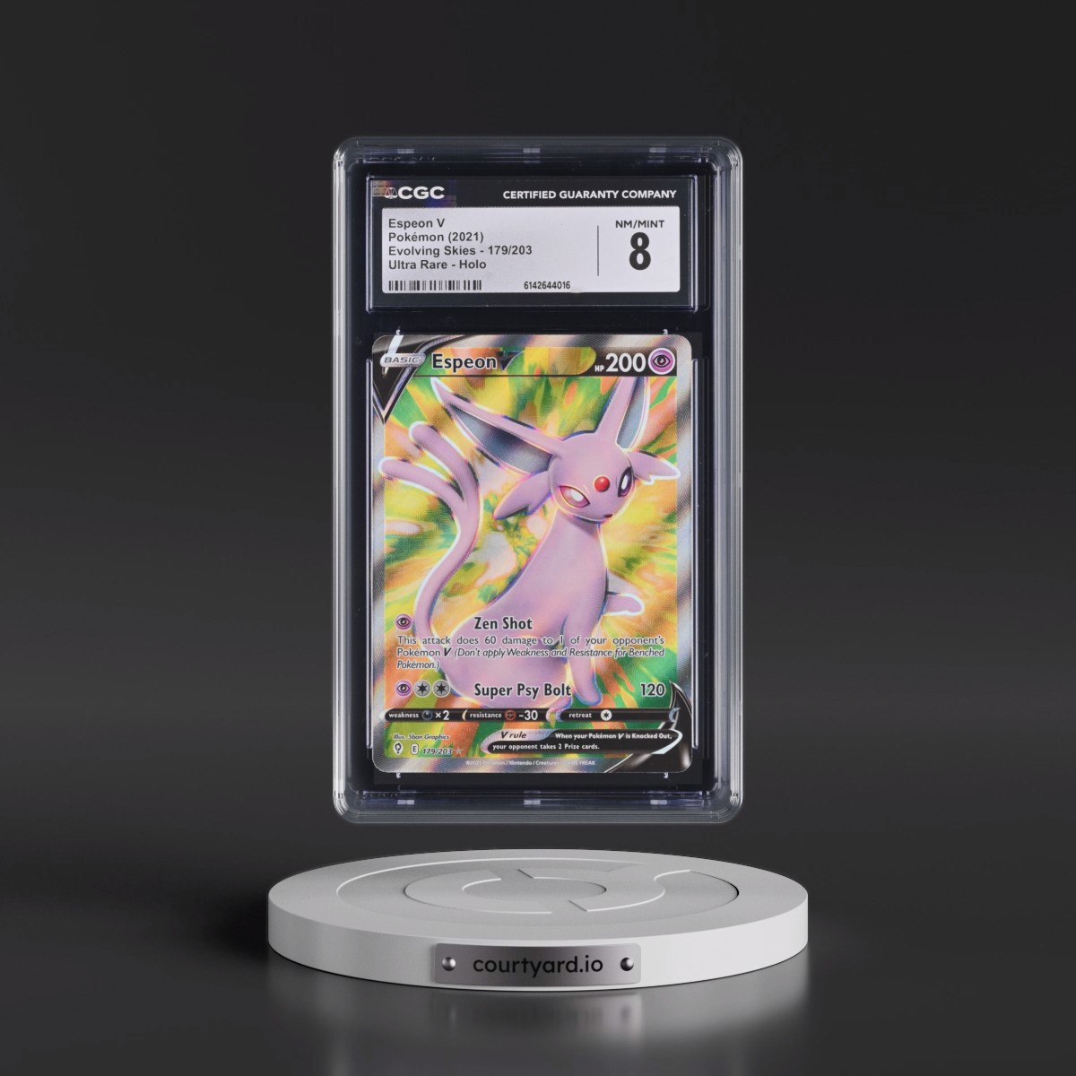 2021 Evolving Skies #179/203 Espeon V - Ultra Rare Holo (CGC 8 NM-MT)