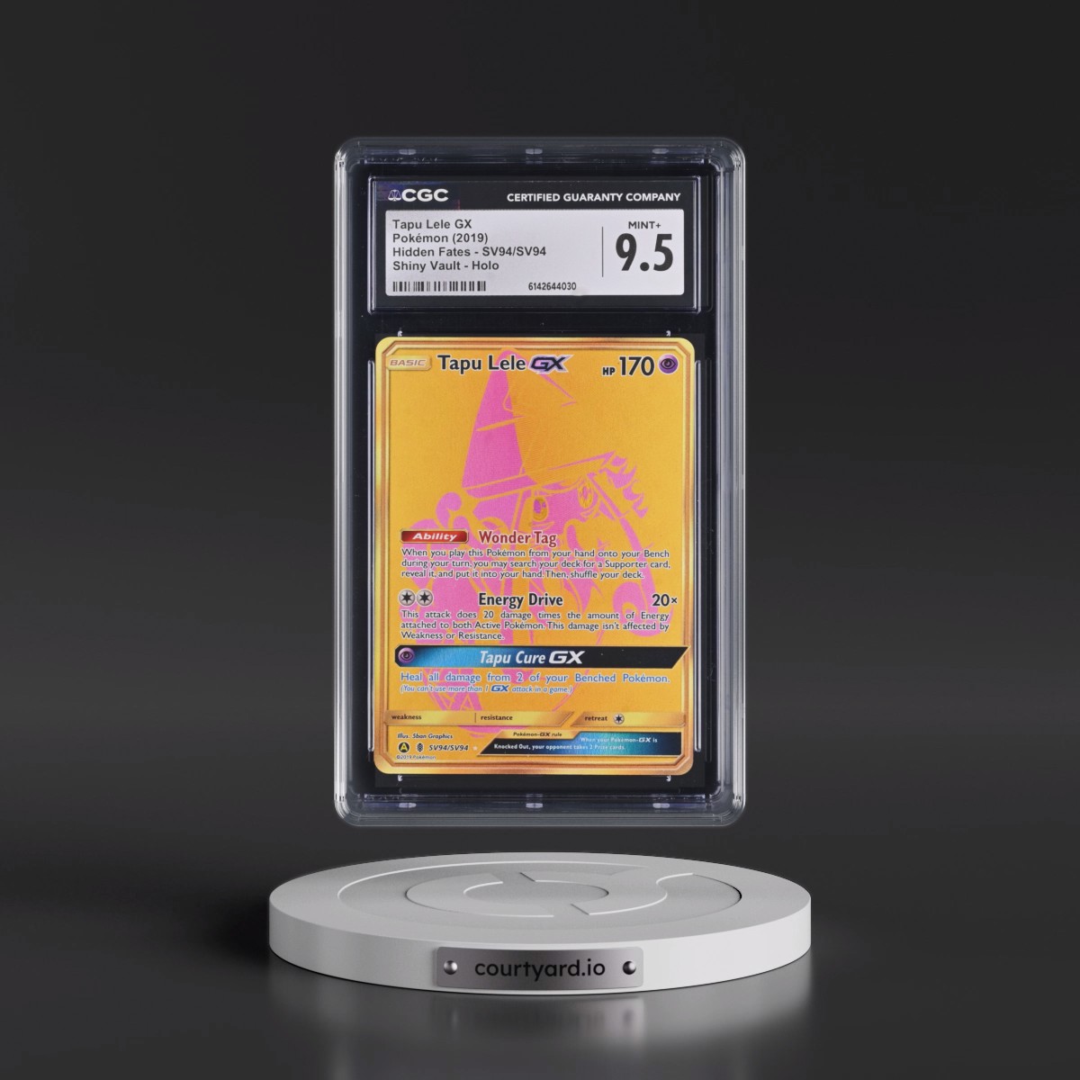 2019 Hidden Fates #SV94/SV94 Tapu Lele GX - Shiny Vault Holo (CGC 9.5 MINT+)