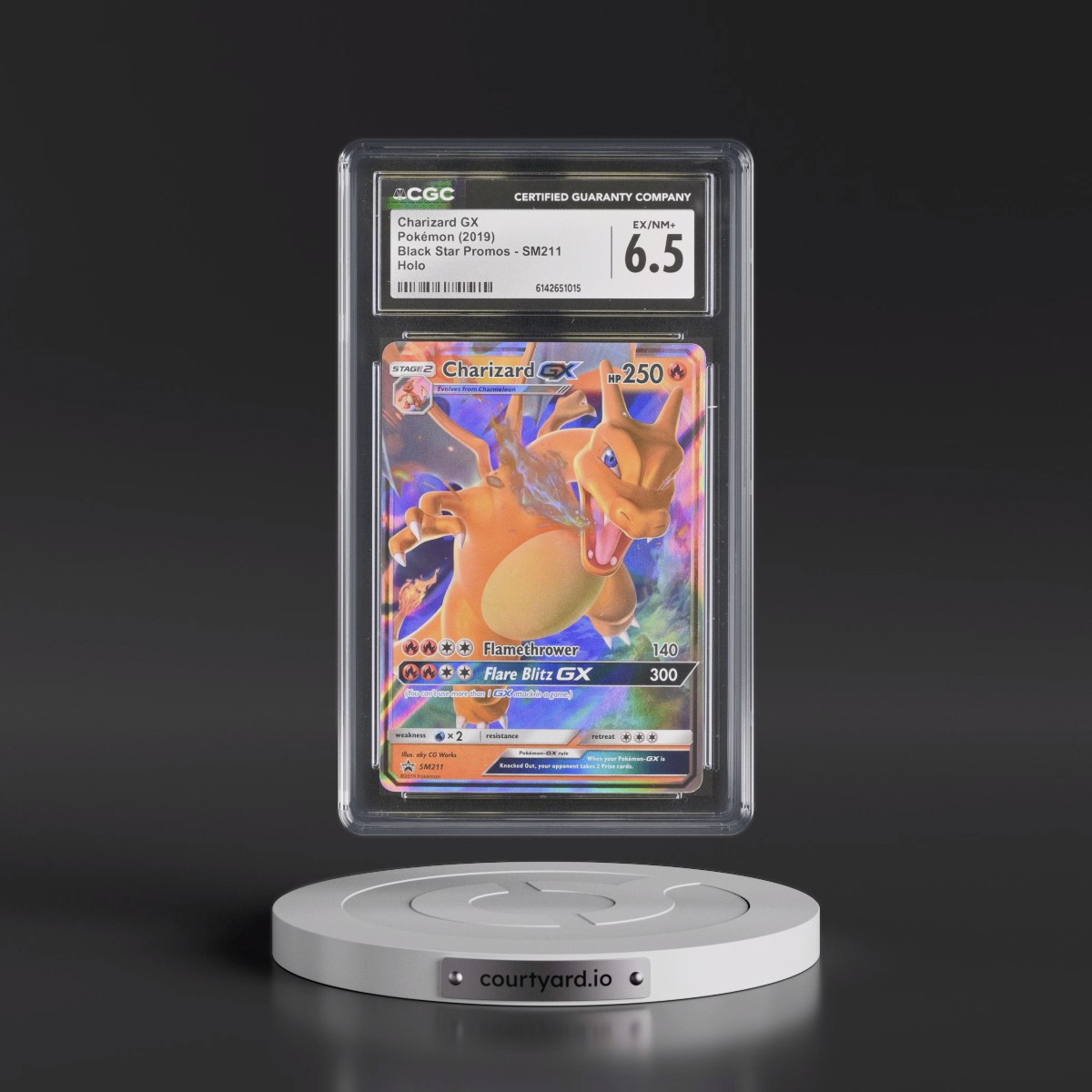 2016 Black Star Promos - Sun & Moon #SM211 Charizard GX - Holo (CGC 6.5 EX-NM+)