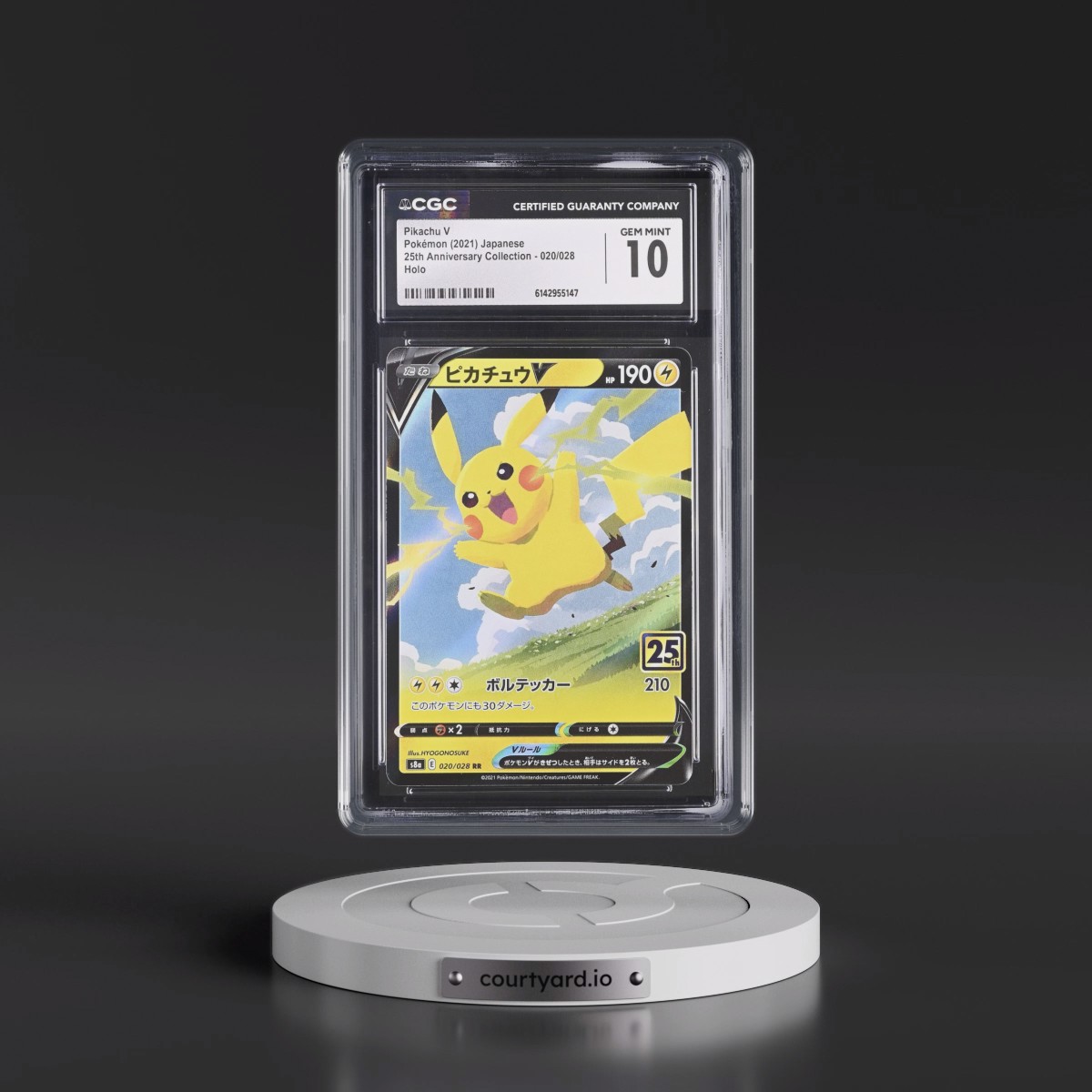 2021 25th Anniversary Collection #020/028 Pikachu V - Holo (CGC 10 GEM MINT)