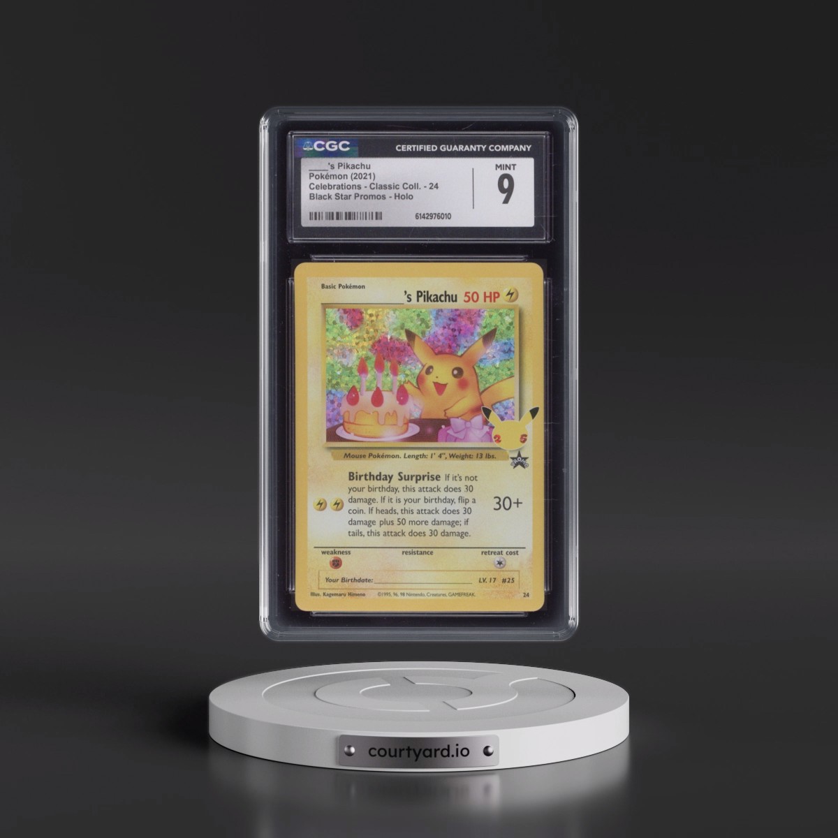 2021 Celebrations - Classic Collection ____'s Pikachu - Black Star Promos Holo #24 CGC 9