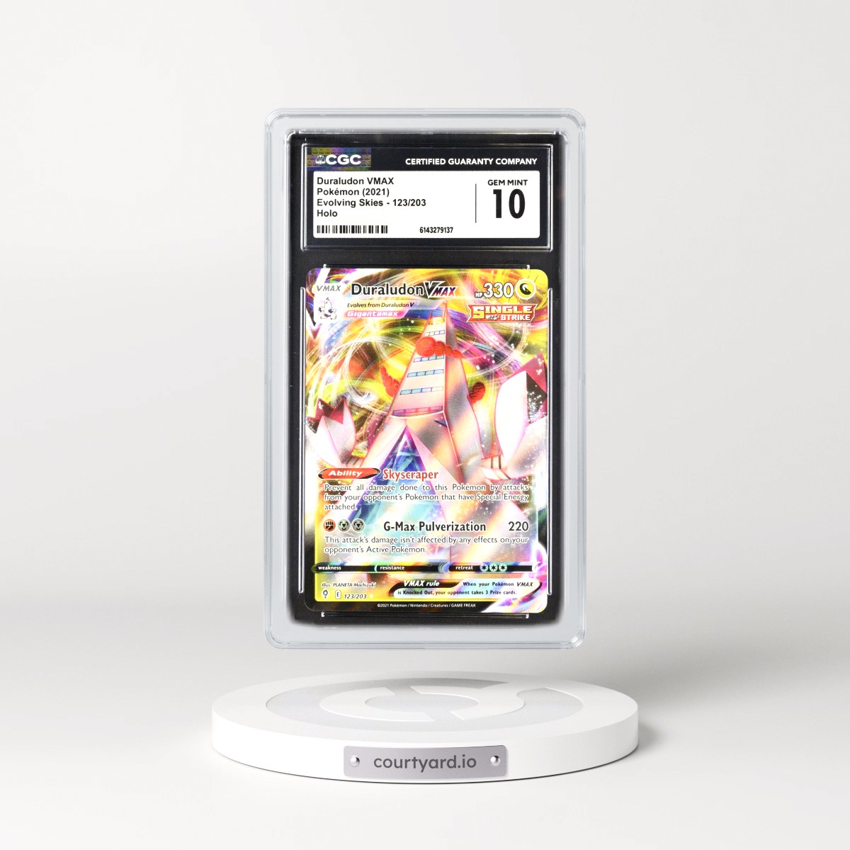 2021 Evolving Skies #123/203 Duraludon VMAX - Holo (CGC 10 GEM MINT)