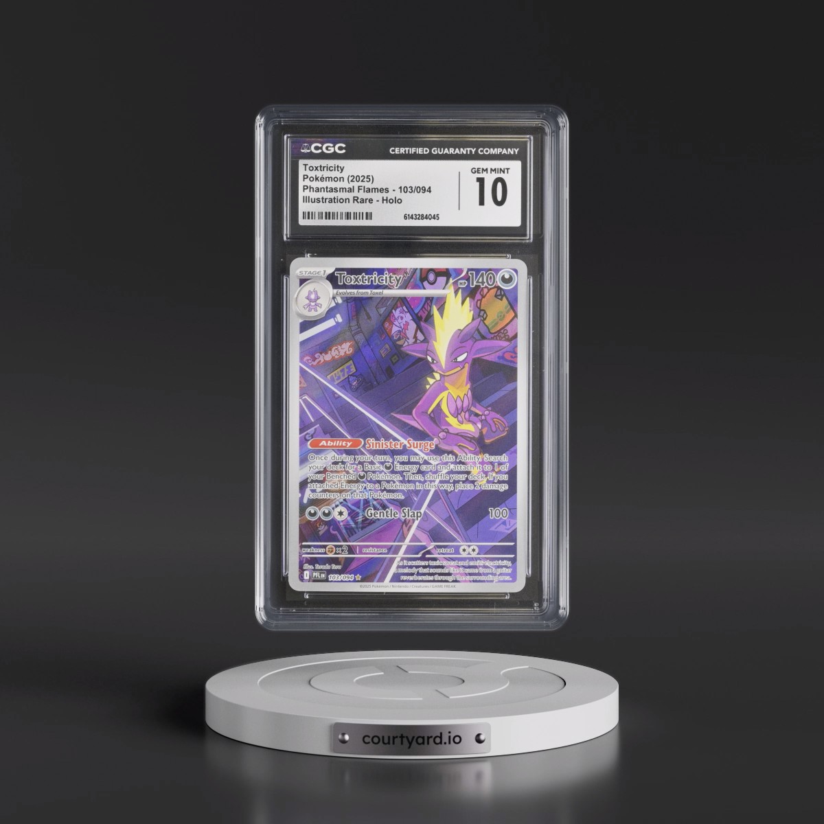 2025 Phantasmal Flames - PFL EN #103/094 Toxtricity - Illustration Rare Holo (CGC 10 GEM MINT)