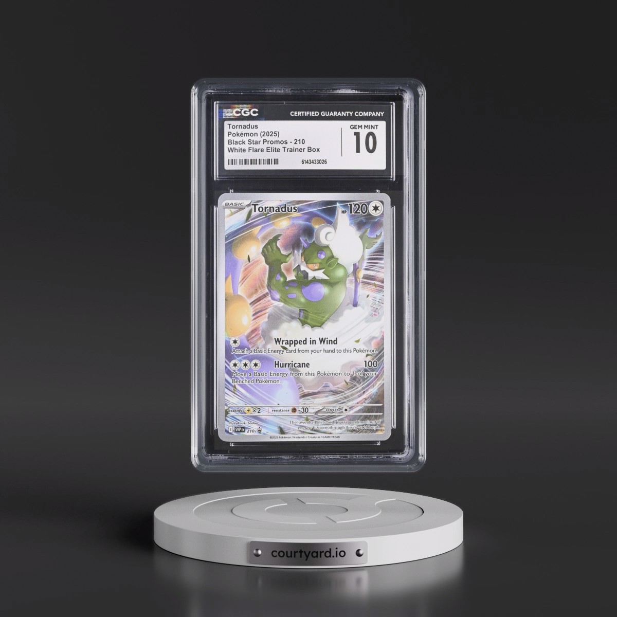 2023 Black Star Promos - Scarlet & Violet SVP EN #210 Tornadus - White Flare Elite Trainer Box (Holo) (CGC 10 GEM MINT)
