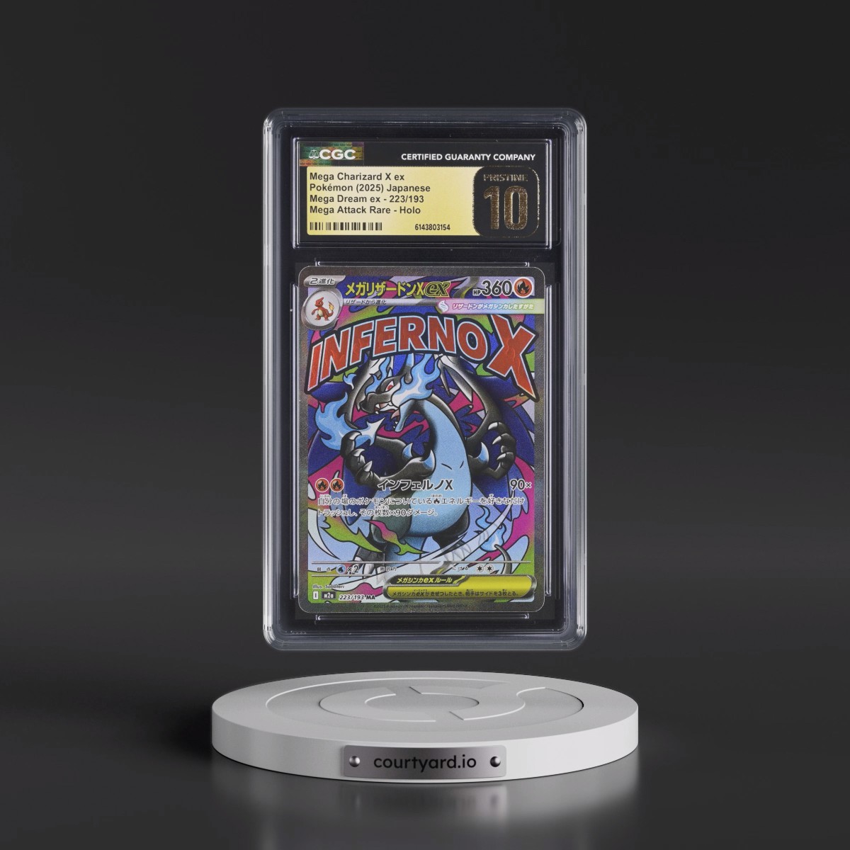 2025 Mega Dream ex - M2a #223/193 Mega Charizard X ex - Mega Attack Rare Holo (CGC 10 PRISTINE)