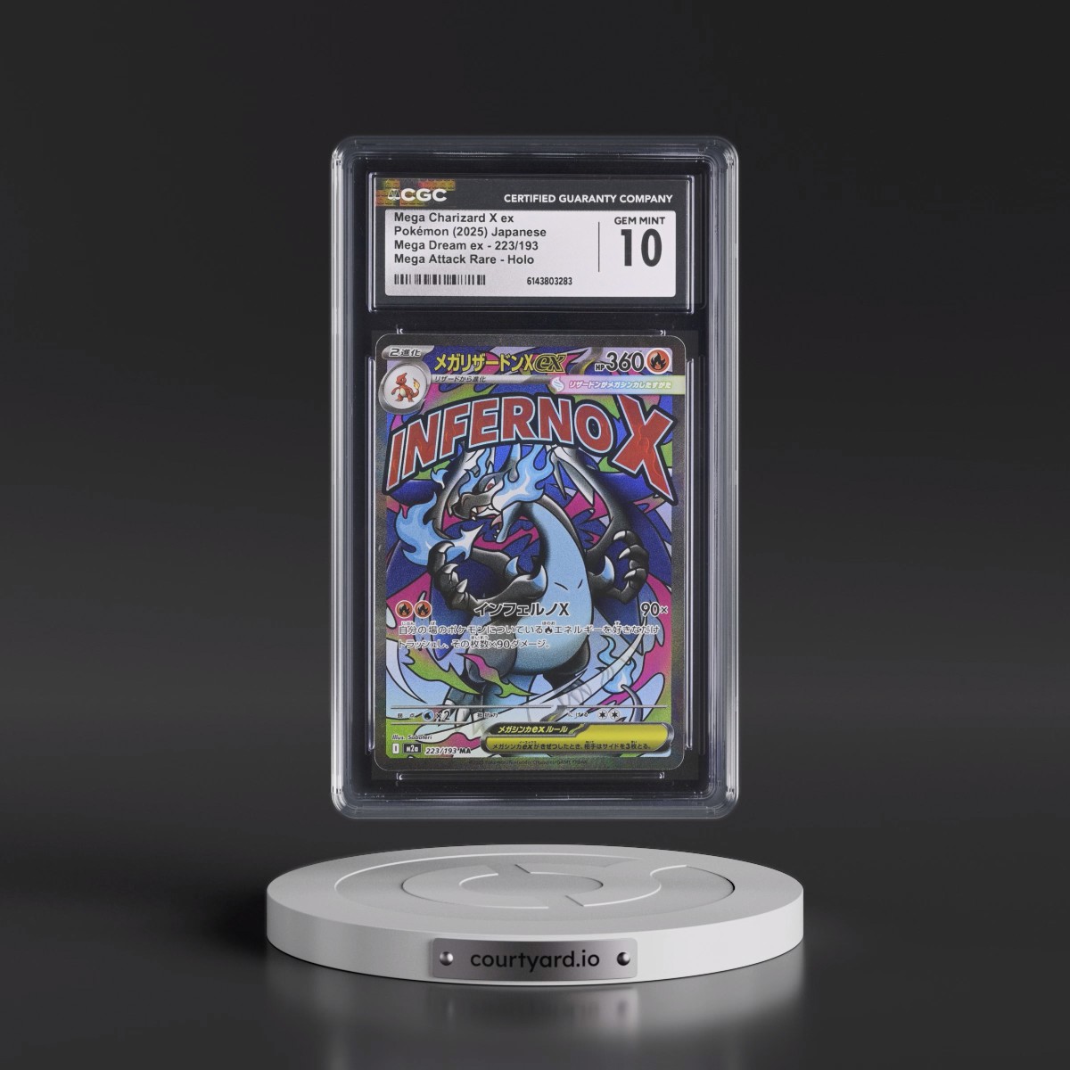 2025 Mega Dream ex - M2a #223/193 Mega Charizard X ex - Mega Attack Rare Holo (CGC 10 GEM MINT)