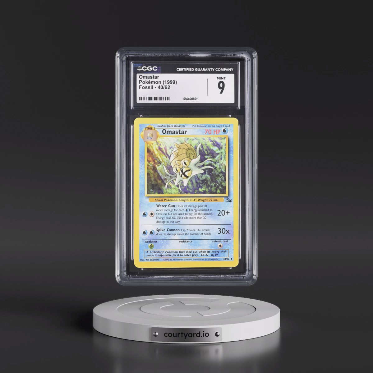 1999 Fossil #40/62 Omastar (CGC 9 MINT)