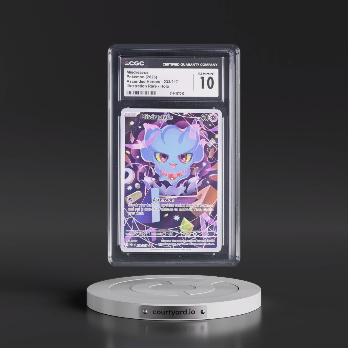 2026 Ascended Heroes - ASC EN #233/217 Misdreavus - Illustration Rare Holo (CGC 10 GEM MINT)