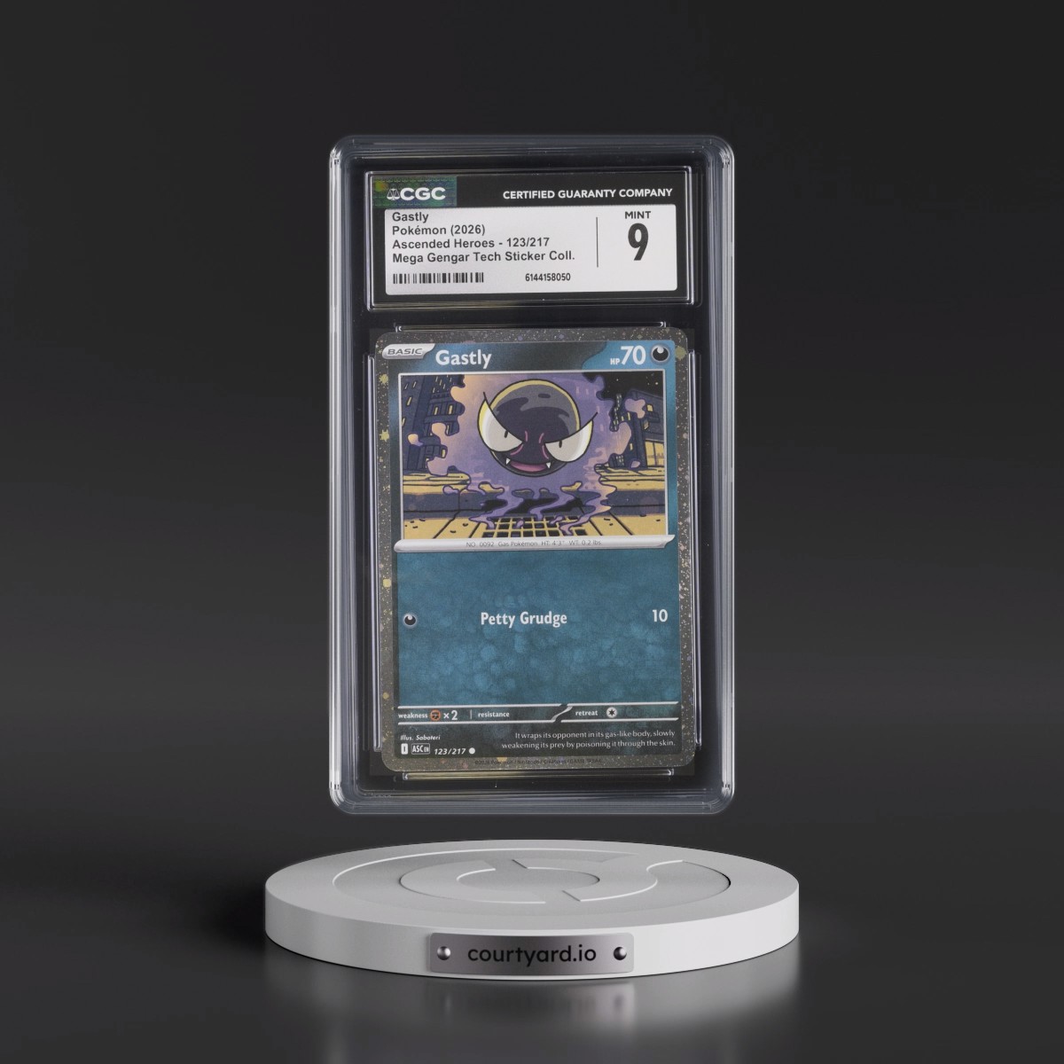 2026 Ascended Heroes - ASC EN #123/217 Gastly - Mega Gengar Tech Sticker Collection (Cosmos Holo) (CGC 9 MINT)