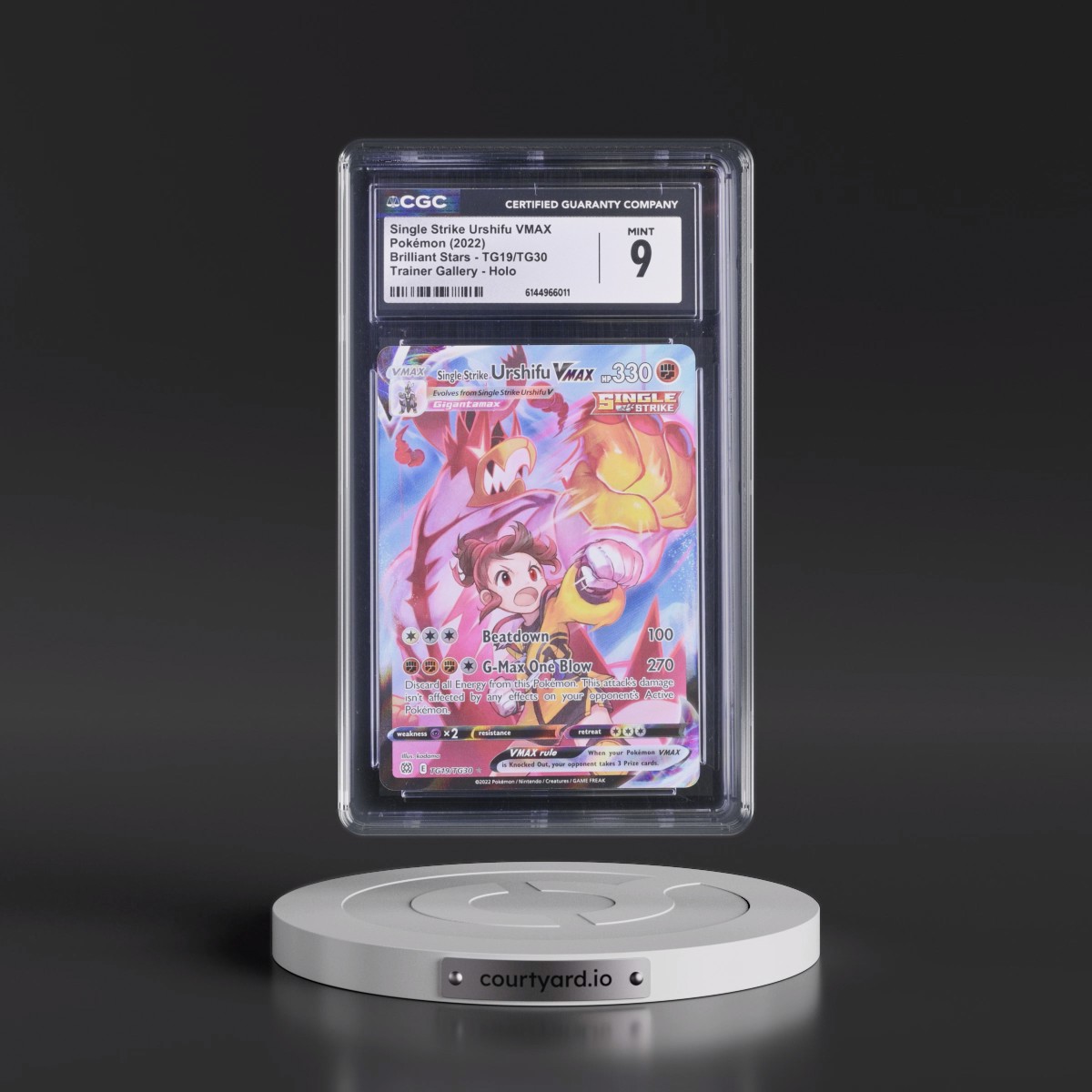 2022 Brilliant Stars #TG19/TG30 Single Strike Urshifu VMAX - Trainer Gallery Holo (CGC 9 MINT)