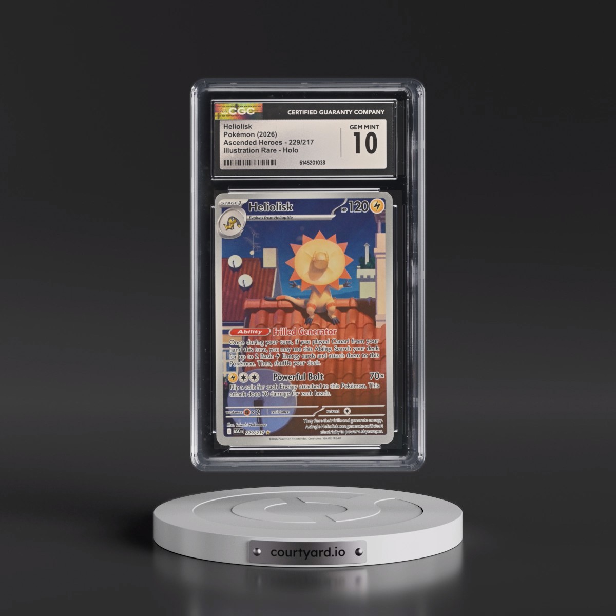 2026 Ascended Heroes - ASC EN #229/217 Heliolisk - Illustration Rare Holo (CGC 10 GEM MINT)