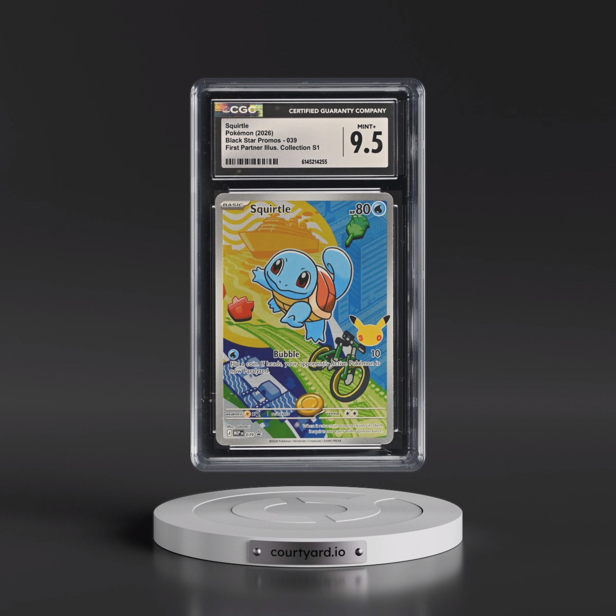 2025 Black Star Promos - Mega Evolution MEP EN #039 Squirtle - First Partner Illustration Collection Series 1 (Holo) (CGC 9.5 MINT+)