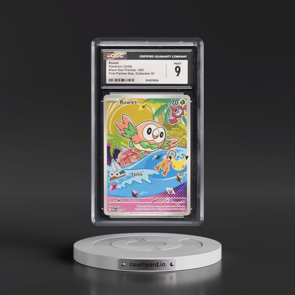 2025 Black Star Promos - Mega Evolution MEP EN #043 Rowlet - First Partner Illustration Collection Series 1 (Holo) (CGC 9 MINT)