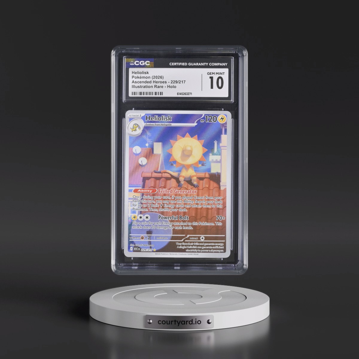 2026 Ascended Heroes - ASC EN #229/217 Heliolisk - Illustration Rare Holo (CGC 10 GEM MINT)