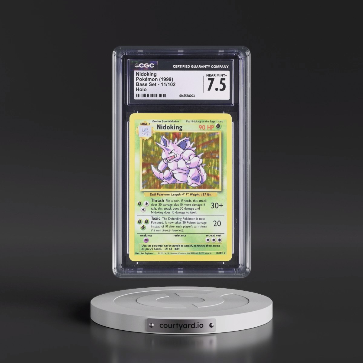 1999 Base Set #11/102 Nidoking - Holo (CGC 7.5 NM+)