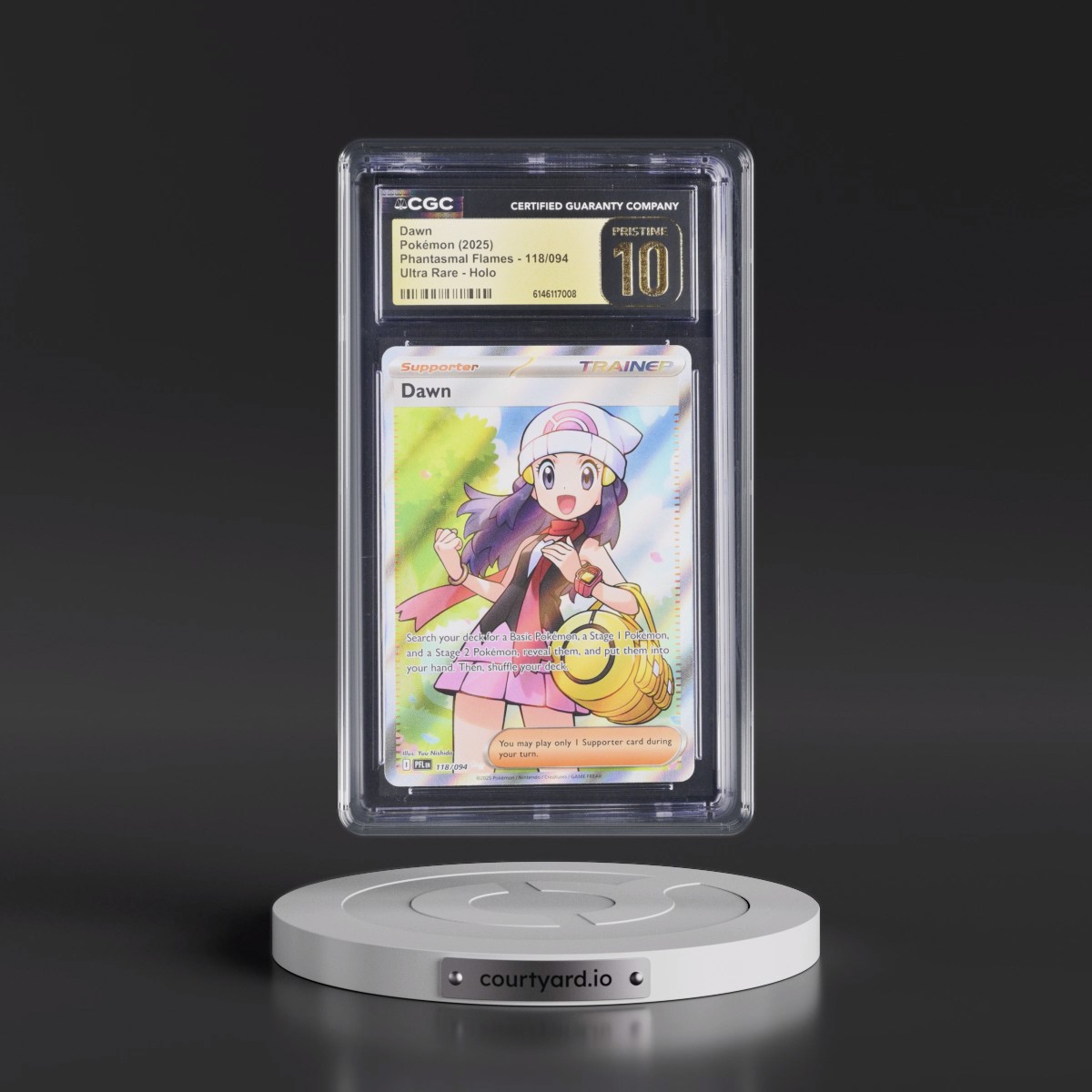 2025 Phantasmal Flames - PFL EN #118/094 Dawn - Ultra Rare Holo (CGC 10 PRISTINE)