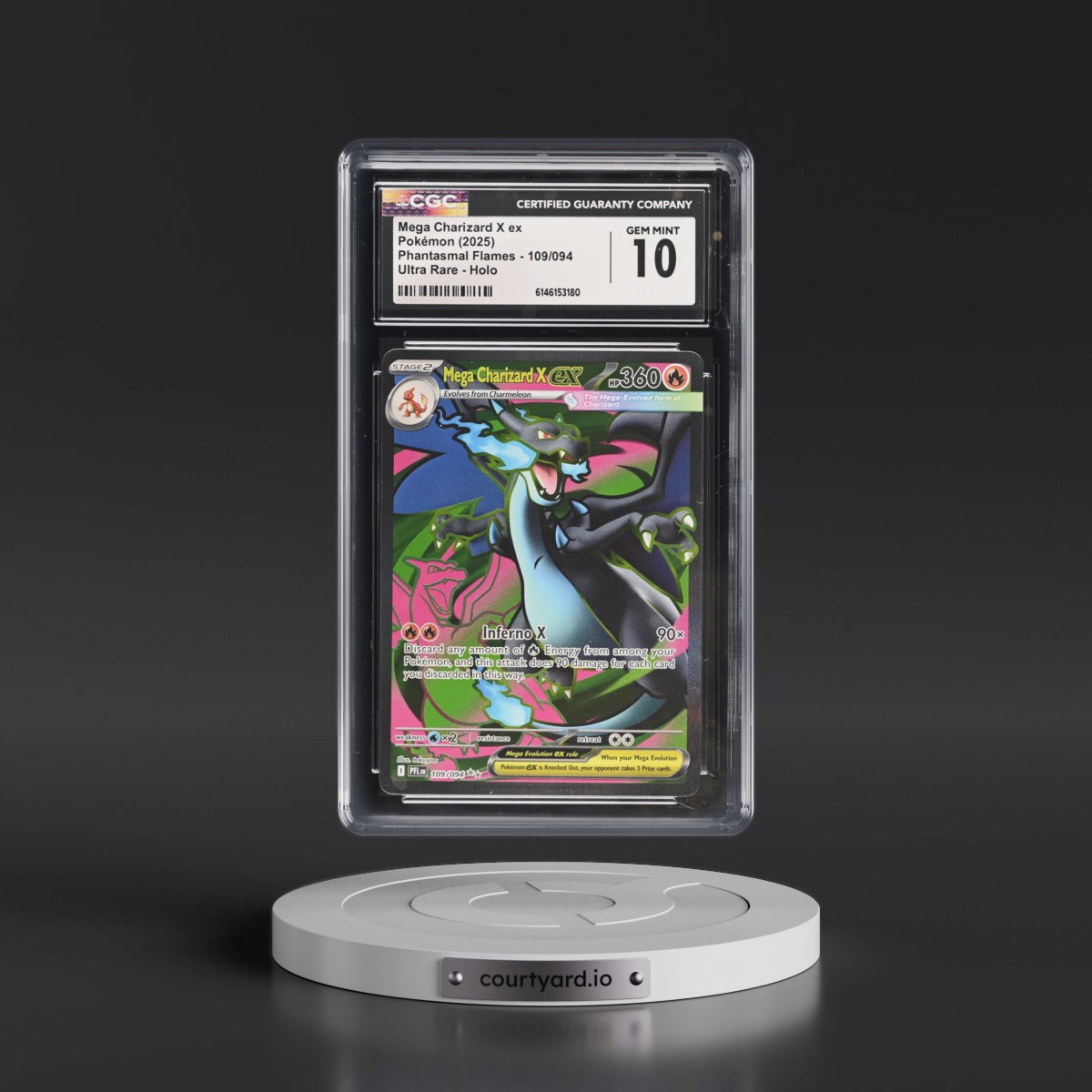 2025 Phantasmal Flames - PFL EN #109/094 Mega Charizard X ex - Ultra Rare Holo (CGC 10 GEM MINT)