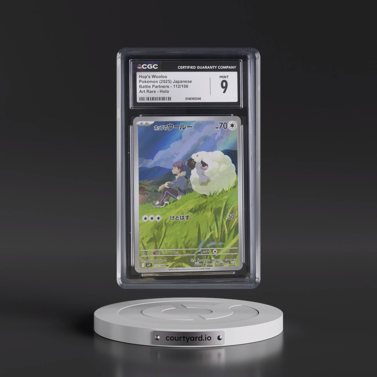2025 Battle Partners - sv9 #112/100 Hop's Wooloo - Art Rare Holo (CGC 9 MINT)