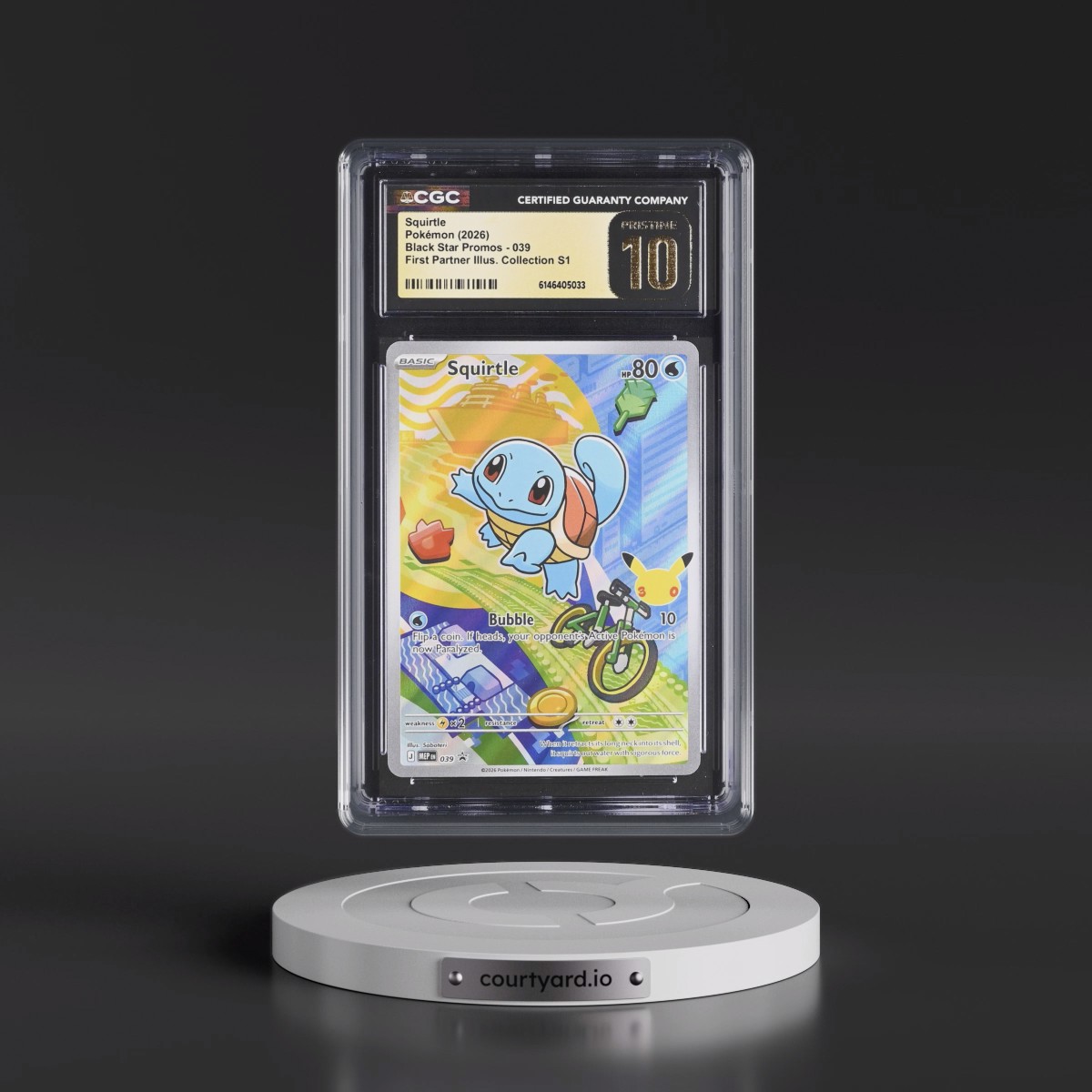 2025 Black Star Promos - Mega Evolution MEP EN #039 Squirtle - First Partner Illustration Collection Series 1 (Holo) (CGC 10 PRISTINE)