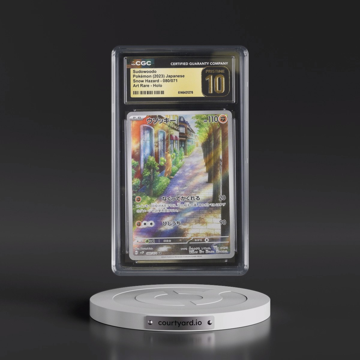2023 Snow Hazard Sudowoodo - Art Rare Holo #080/071 CGC 10