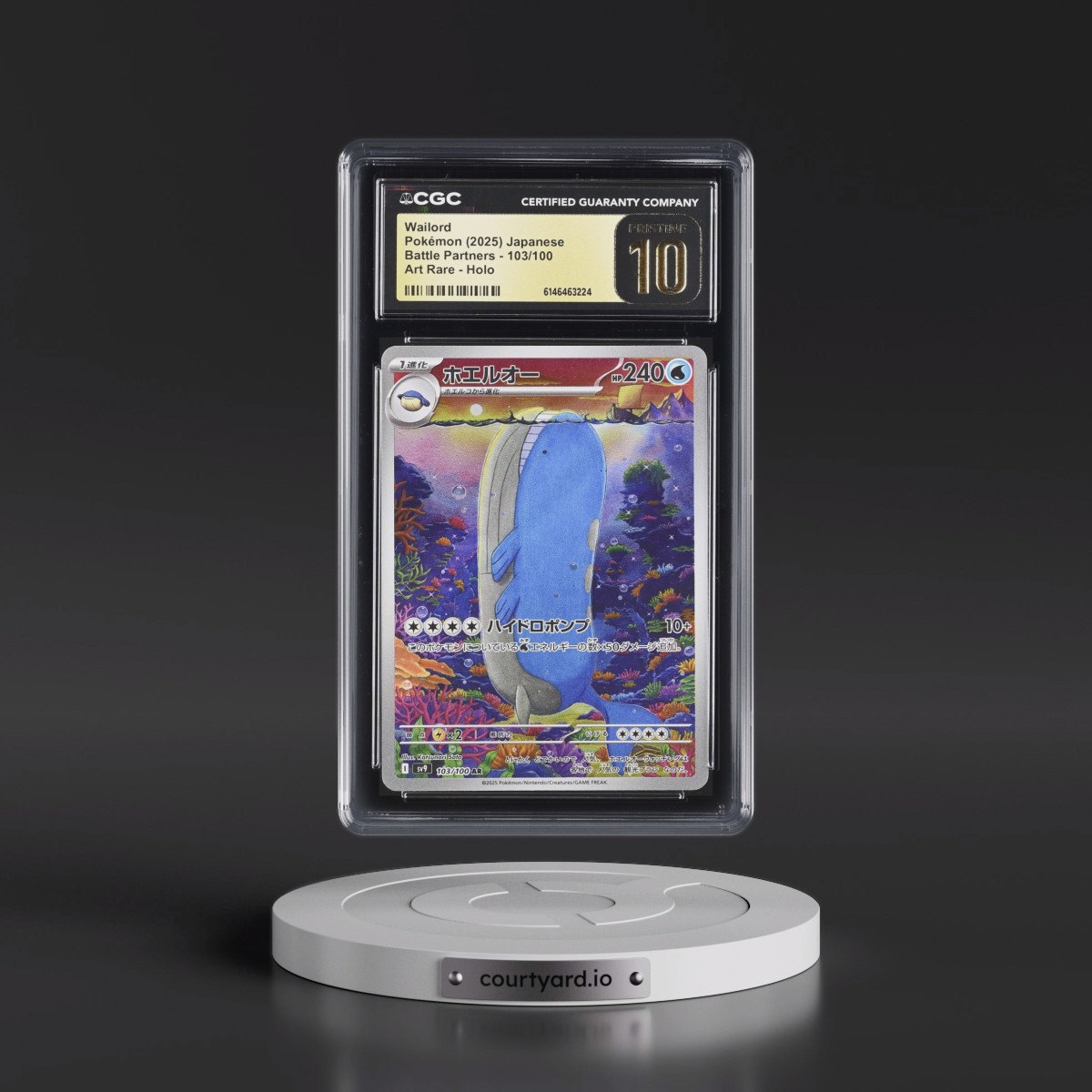 2025 Battle Partners - sv9 #103/100 Wailord - Art Rare Holo (CGC 10 PRISTINE)