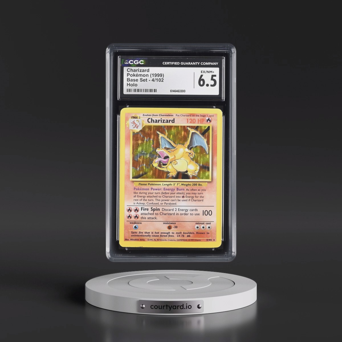 1999 Base Set #4/102 Charizard - Holo (CGC 6.5 EX-NM+) - Photo