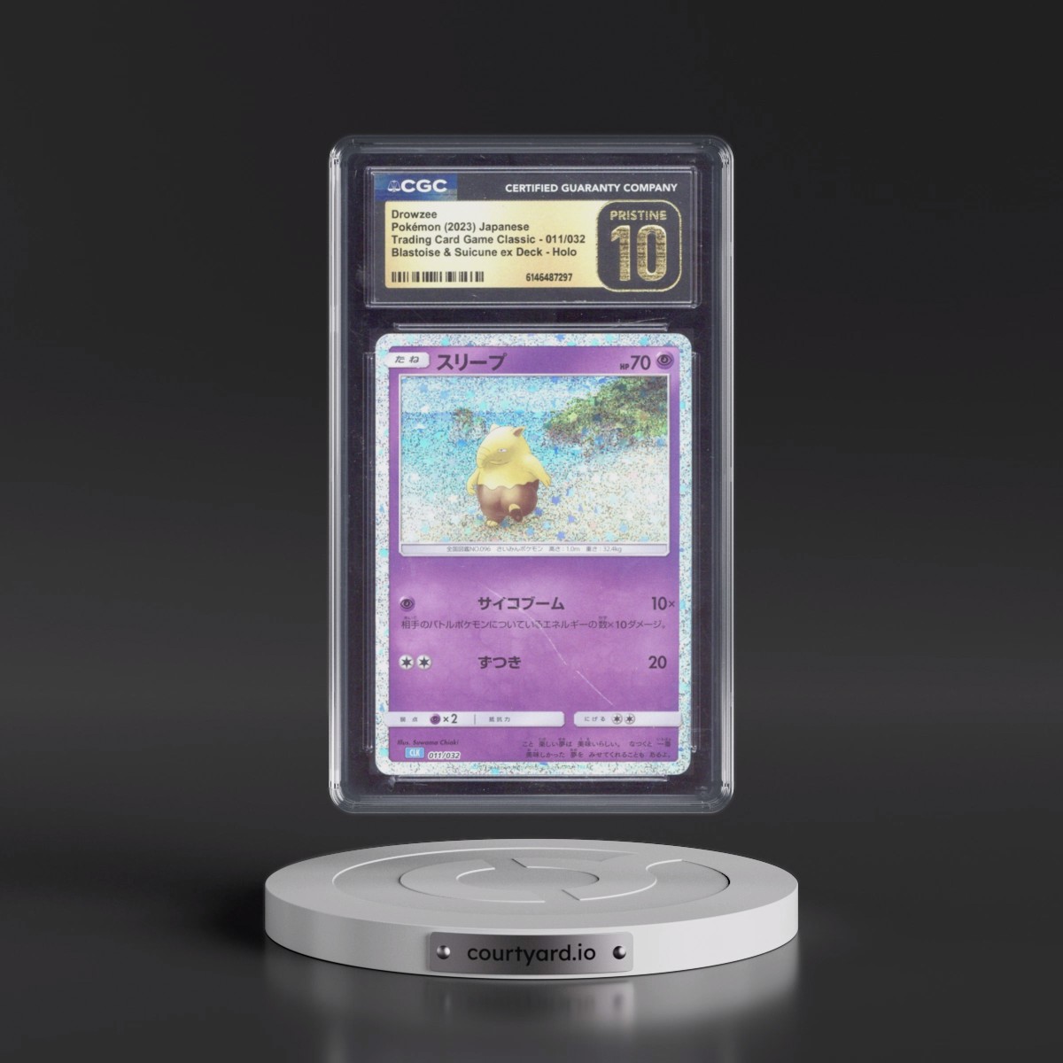 2023 Trading Card Game Classic - CLF, CLL, CLK #011/032 Drowzee - Blastoise & Suicune ex Deck - CLK Holo (CGC 10 PRISTINE)