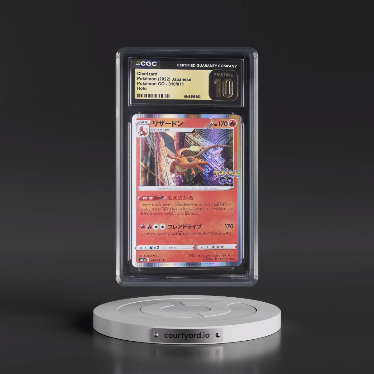 2022 Pokémon GO #010/071 Charizard - Holo (CGC 10 PRISTINE)