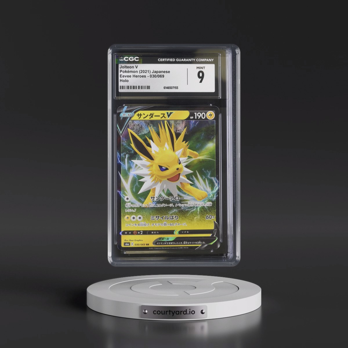 2021 Eevee Heroes #030/069 Jolteon V - Holo (CGC 9 MINT)