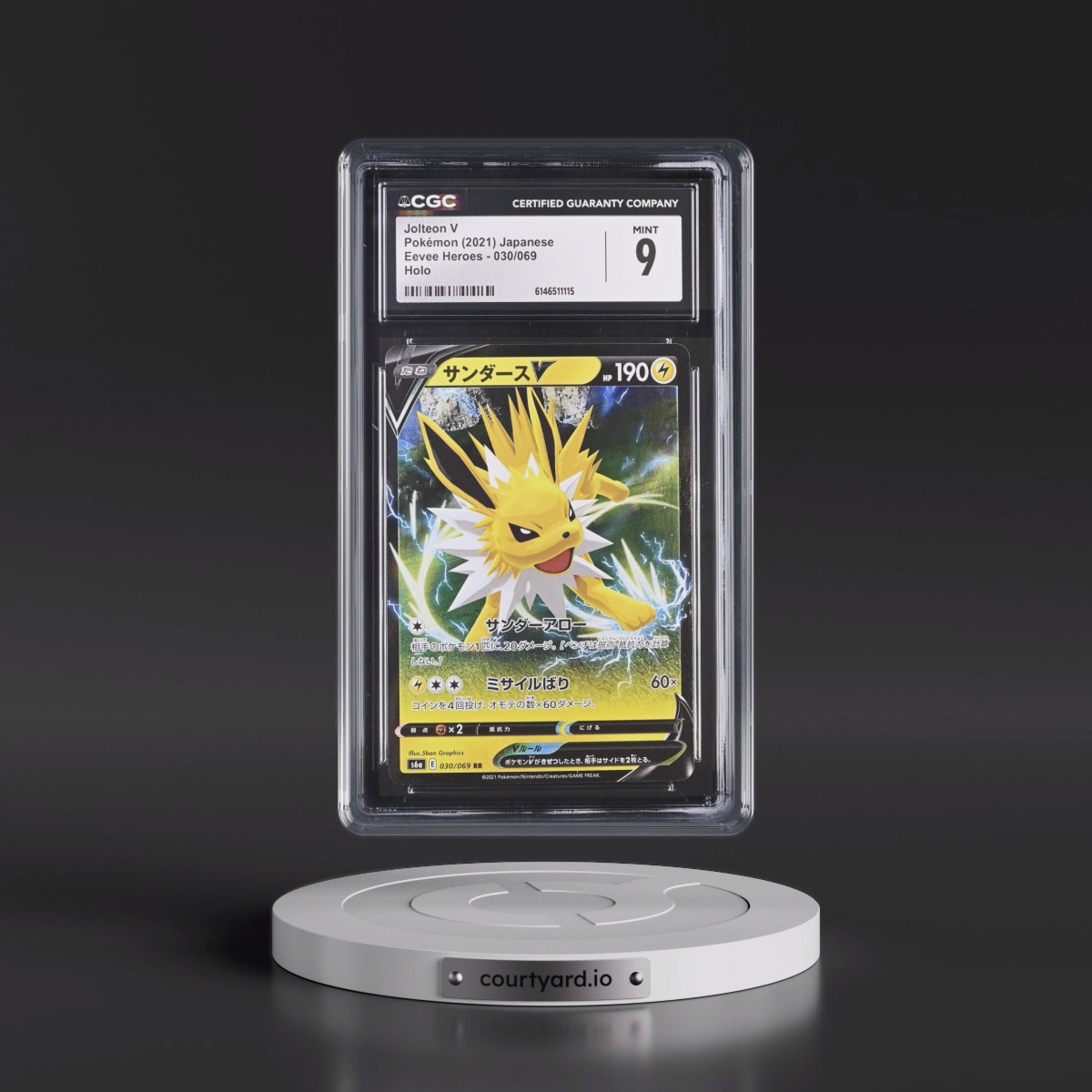 2021 Eevee Heroes #030/069 Jolteon V - Holo (CGC 9 MINT)