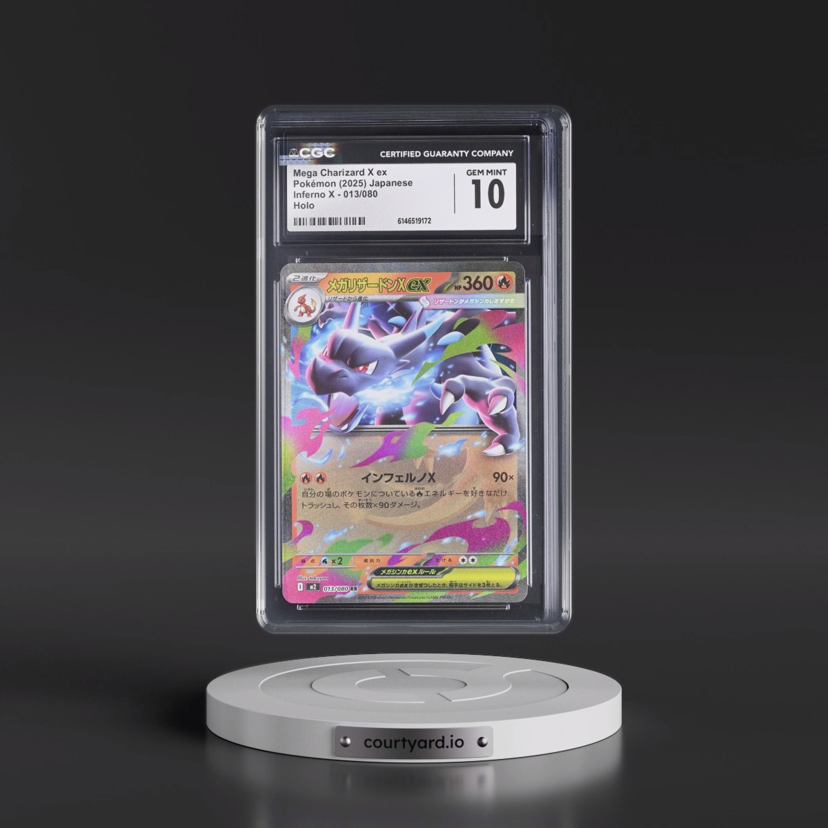2025 Inferno X - M2 #013/080 Mega Charizard X ex - Holo (CGC 10 GEM MINT)