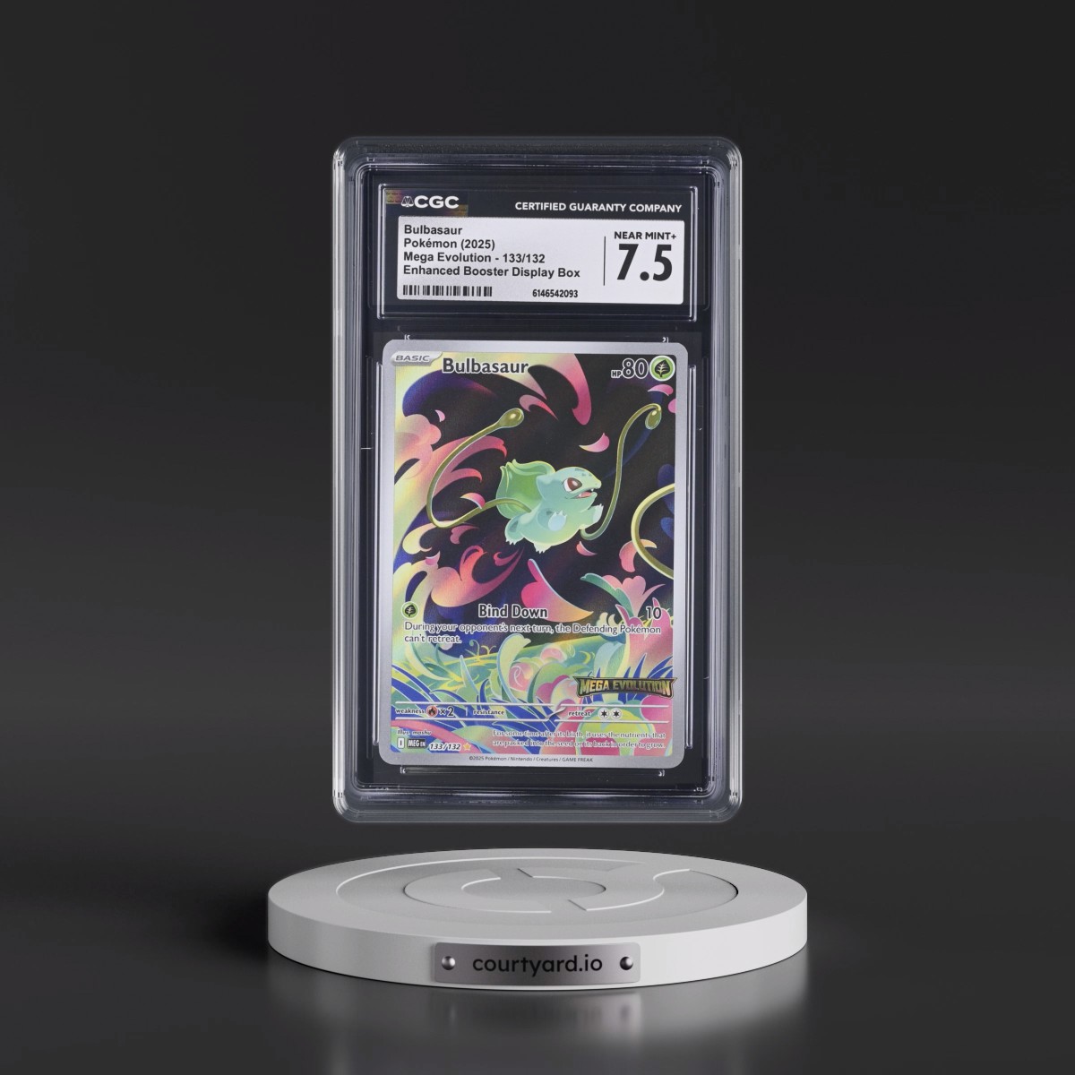 2025 Mega Evolution - MEG EN #133/132 Bulbasaur - Enhanced Booster Display Box (Mega Evolution Stamp) (Holo) (CGC 7.5 NM+)