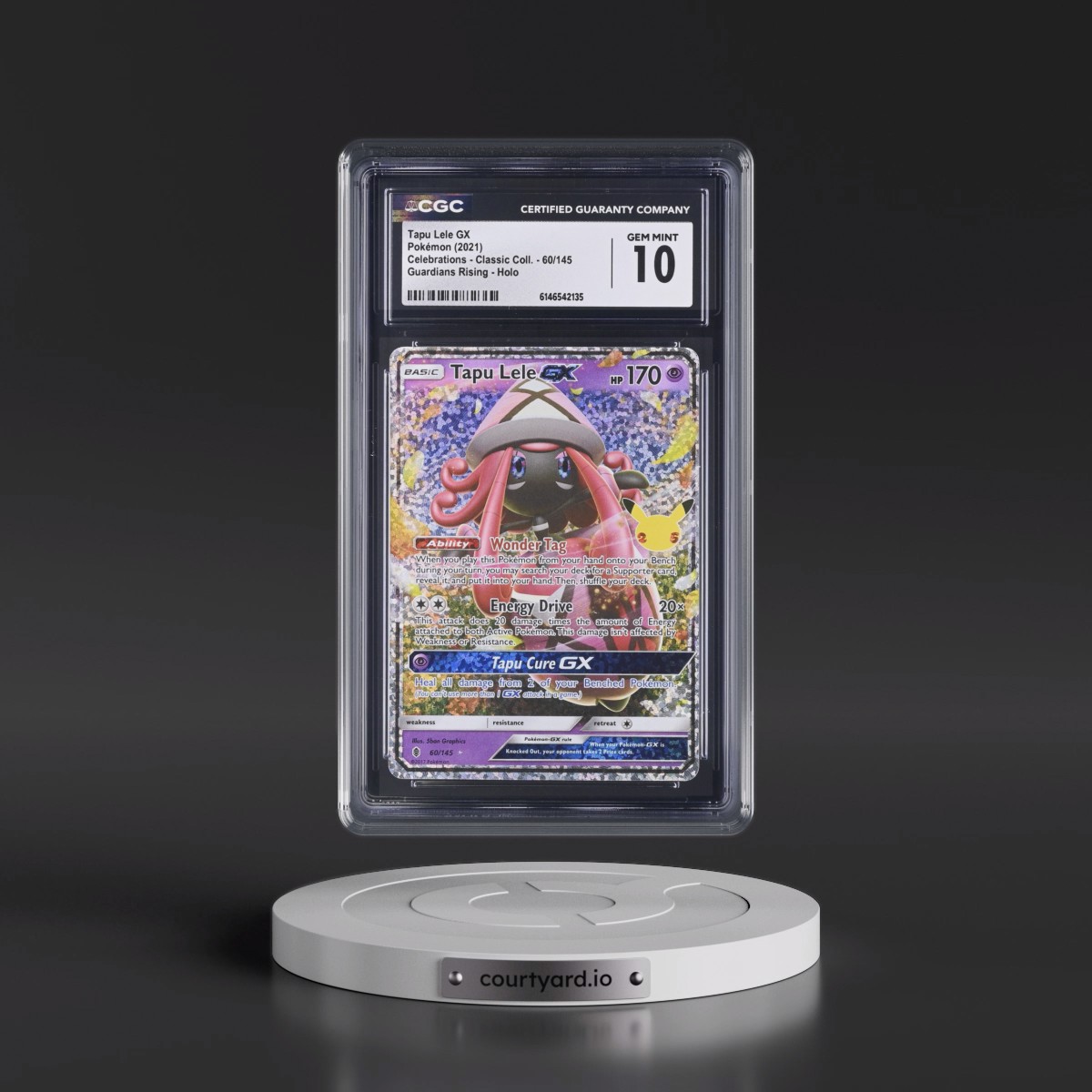 2021 Celebrations - Classic Collection #60/145 Tapu Lele GX - Guardians Rising Holo (CGC 10 GEM MINT)