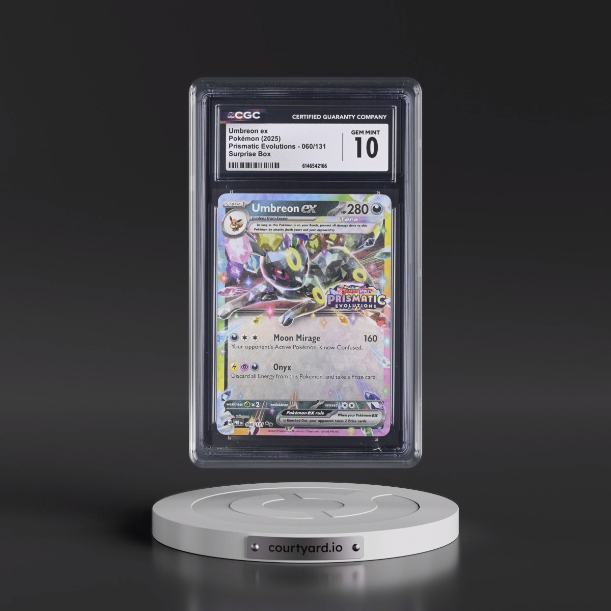2024 Prismatic Evolutions - PRE EN Umbreon ex - Surprise Box (Prismatic Evolutions Stamp) (Holo) #060/131 CGC 10