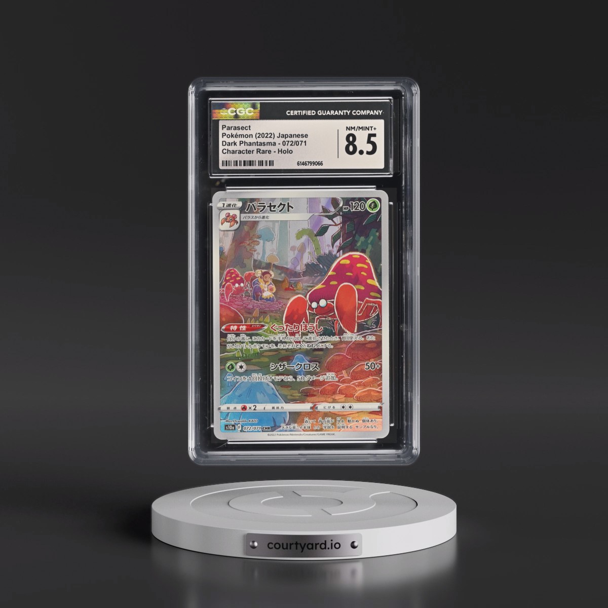 2021 Dark Phantasma #072/071 Parasect - Character Rare Holo (CGC 8.5 NM-MT+)