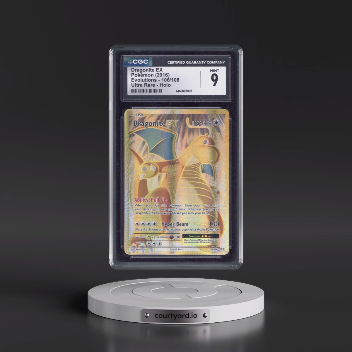 2016 Evolutions #106/108 Dragonite EX - Ultra Rare Holo (CGC 9 MINT)