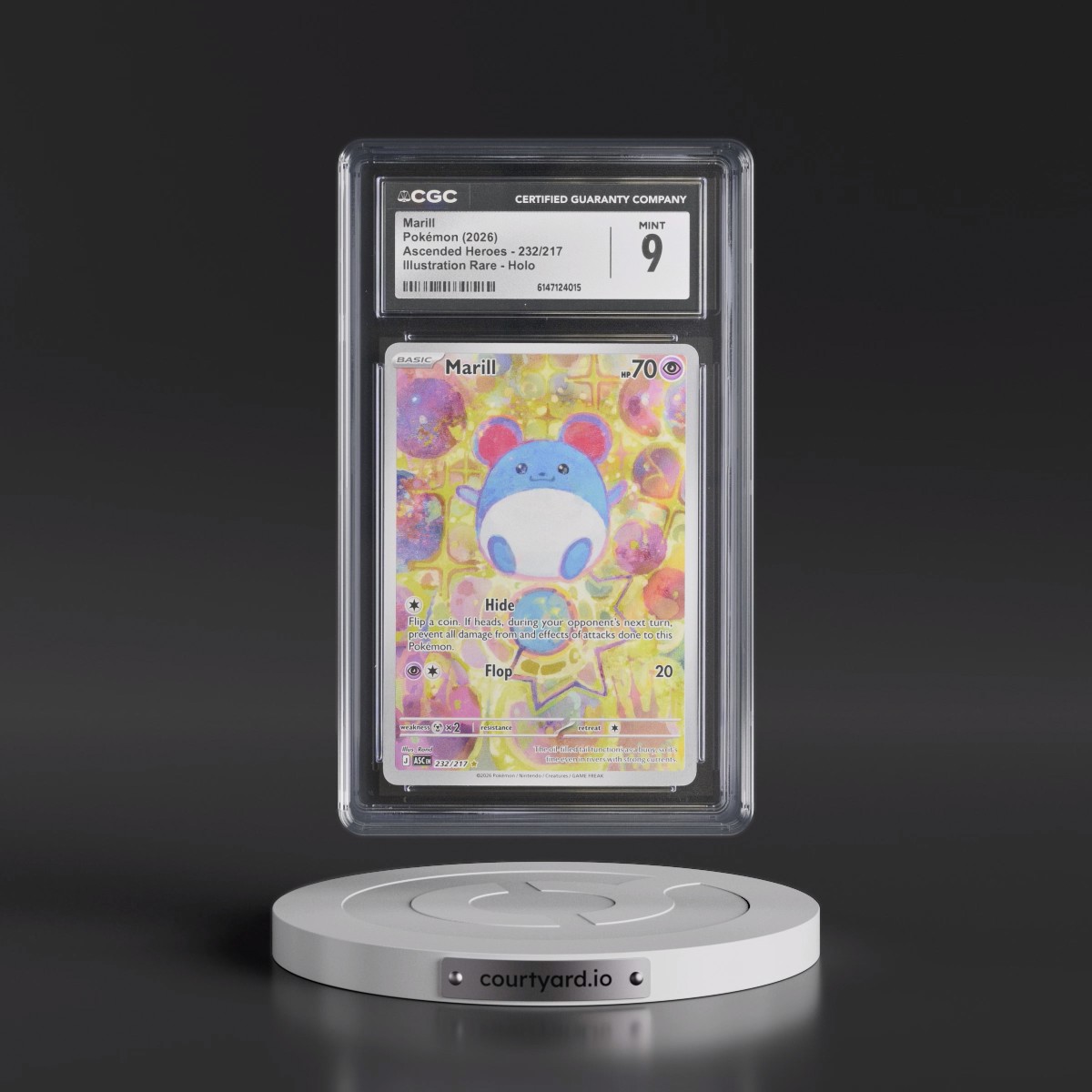 2026 Ascended Heroes - ASC EN #232/217 Marill - Illustration Rare Holo (CGC 9 MINT)