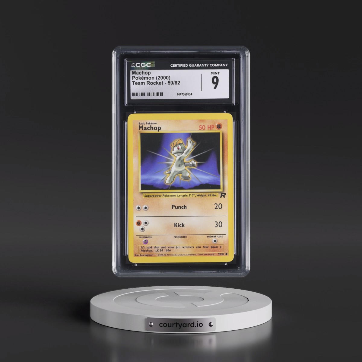 1999 Team Rocket #59/82 Machop (CGC 9 MINT)