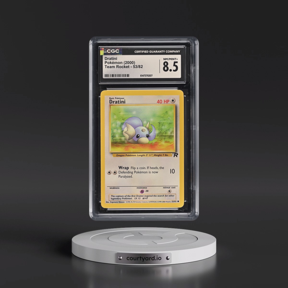 1999 Team Rocket #53/82 Dratini (CGC 8.5 NM-MT+)