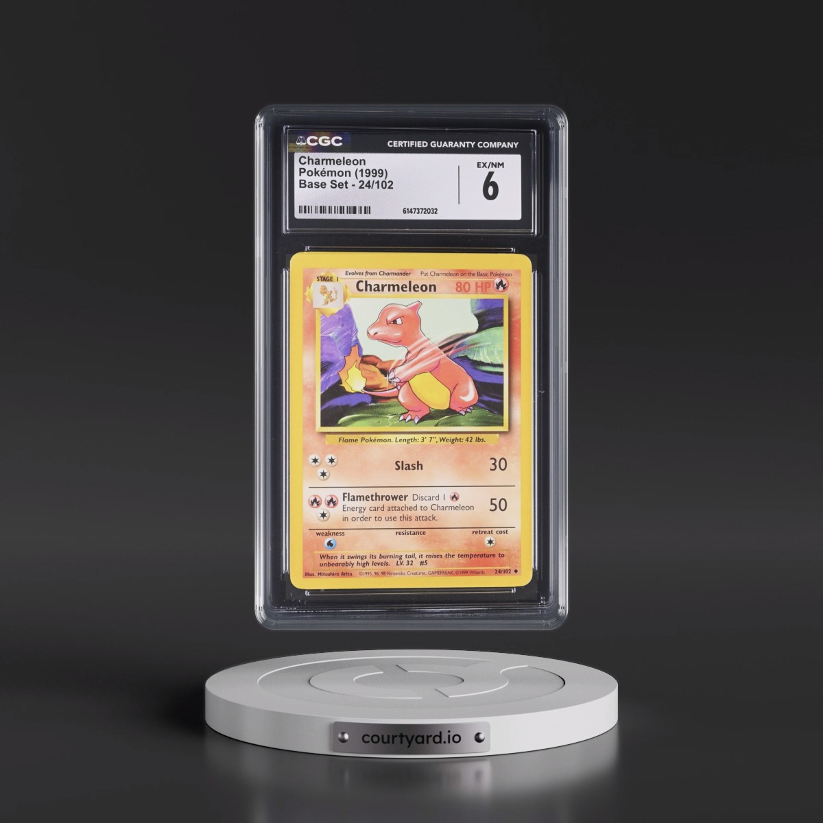 1999 Base Set #24/102 Charmeleon (CGC 6 EX-NM)