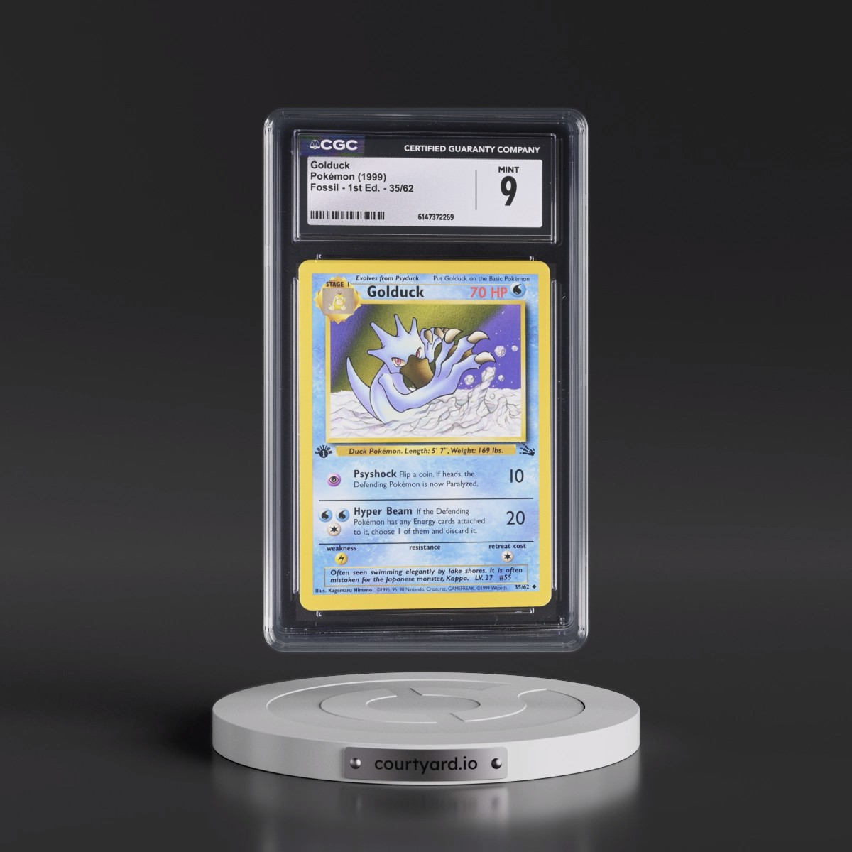 1999 Fossil #35/62 Golduck - 1st Edition 1st Edition (CGC 9 MINT)