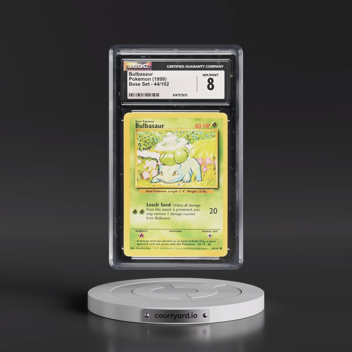 1999 Base Set #44/102 Bulbasaur (CGC 8 NM-MT)