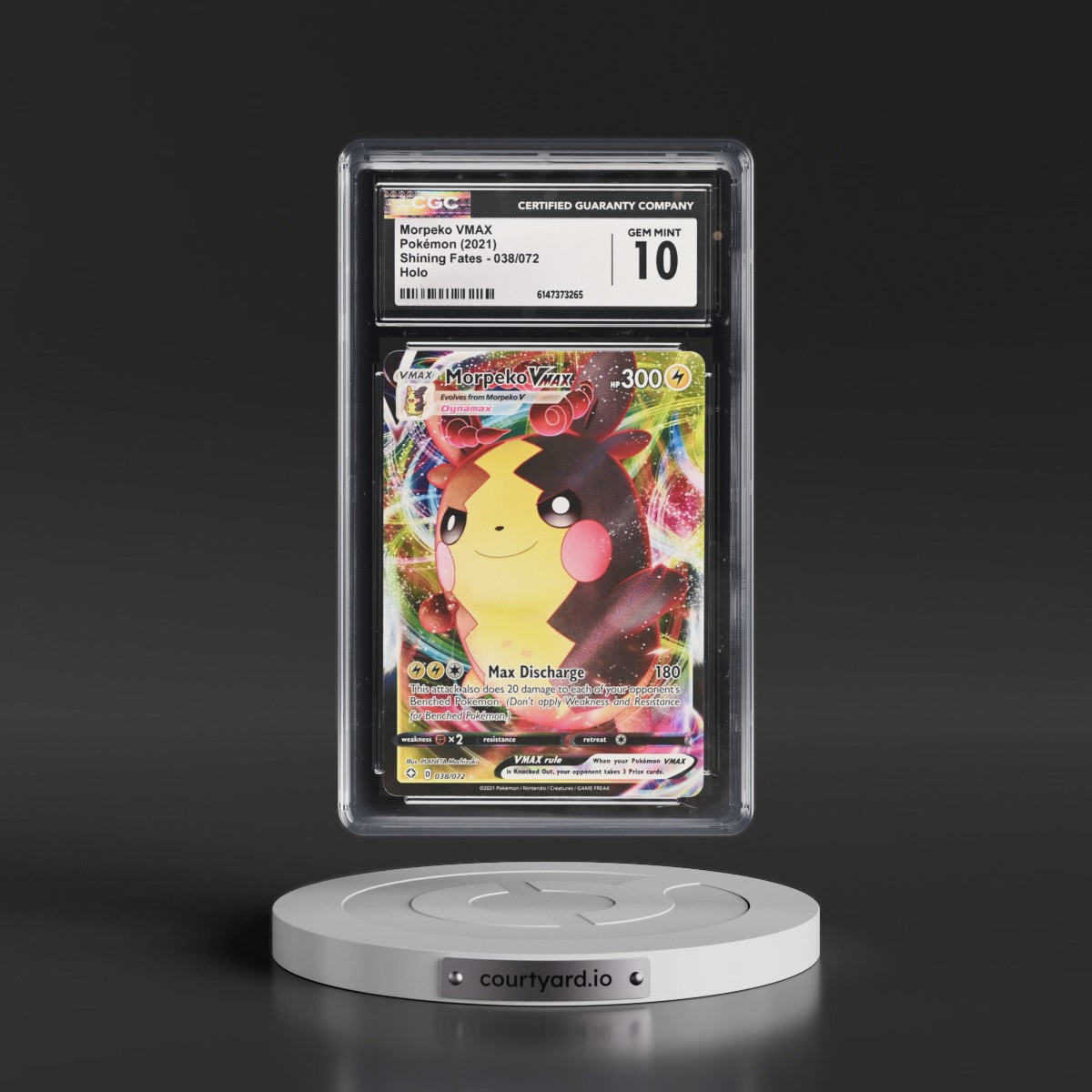2021 Shining Fates #038/072 Morpeko VMAX - Holo (CGC 10 GEM MINT)