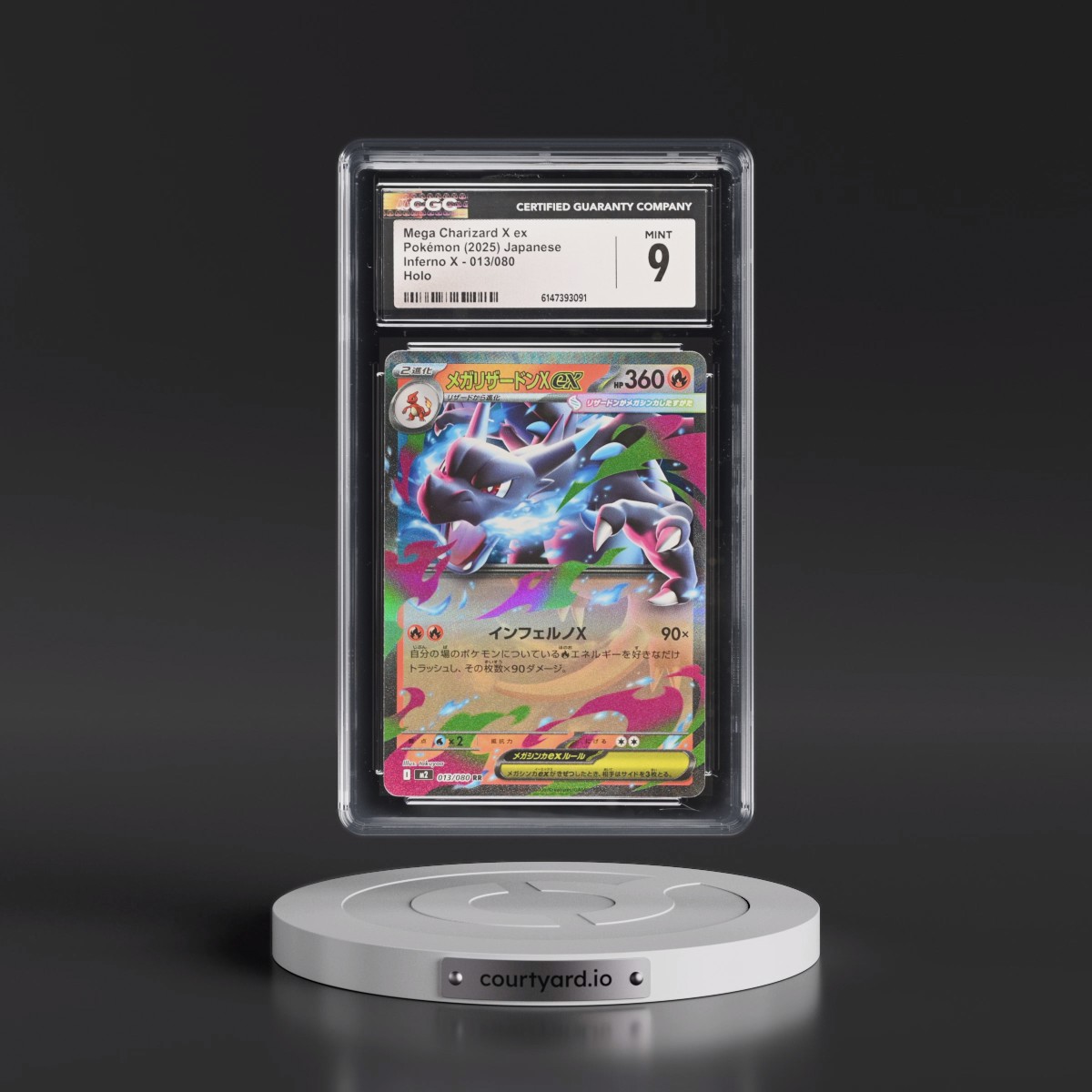 2025 Inferno X - M2 #013/080 Mega Charizard X ex - Holo (CGC 9 MINT)